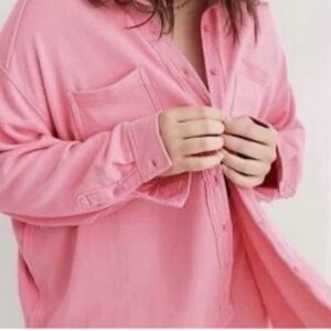 Arie thick cotton-soft button down shirt, comfortable w/2 front pockets